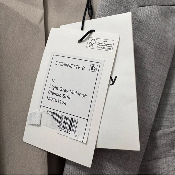 Theory Ettiennette B Light Gray Melange Suit Jacket - Picture 8 of 9